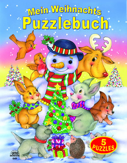 Mein Weihnachts-Puzzlebuch 5 Puzzles (12 teilig) mit gereimten Texten Blattstärke 3mm von Hüttenbrenner,  S., Ward,  S.