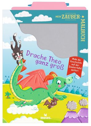 Mein Zaubermalbuch – Drache Theo ganz groß von Dreier-Brückner,  Anja, Thau,  Christine