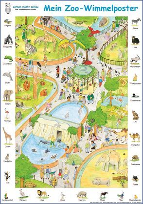 Mein Zoo-Wimmelposter von Heicappell,  Rainer, Momm,  Helga