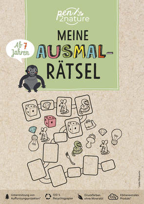 Meine Ausmal-Rätsel. Block für Kinder ab 7 Jahren von Langer,  Jutta