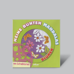 Meine bunten Mandalas – BLUMEN (mit Schablone) von Popovic Jovanovi´c,  Olivera