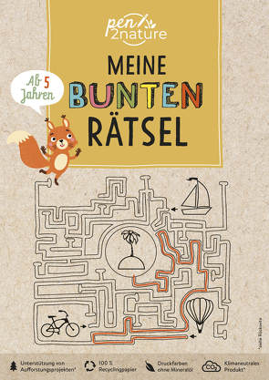 Meine bunten Rätsel. Nachhaltiger Rätselblock für Kinder ab 5 Jahren von Kuckelkorn,  Andrea