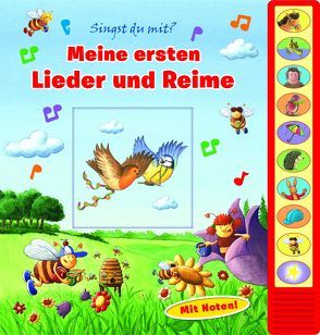 Meine ersten Lieder und Reime, 10 Button Liederbuch mit Noten