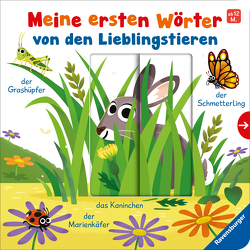 Meine ersten Wörter von den Lieblingstieren – Sprechen lernen mit großen Schiebern und Sachwissen für Kinder ab 12 Monaten von Rulff,  Mila, Scott,  Matthew