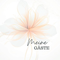 Meine Gäste- Blanko Flower Premium Hardcover von K. Schmitt,  Lucie