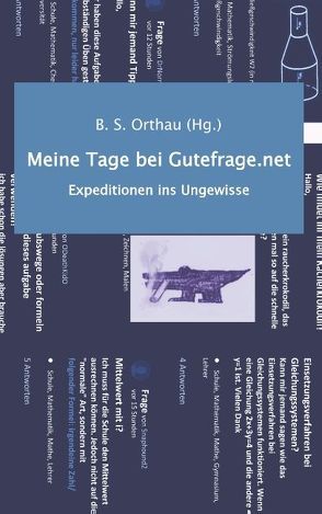 Meine Tage bei Gutefrage.net von Orthau,  B. S.