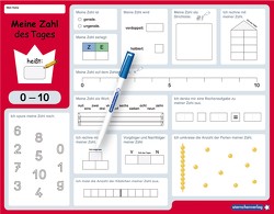 Meine Zahl des Tages 0-10 und 0-20 – wiederbeschreibbare Lerntafel mit Stift – Mathematik von Langhans,  Katrin