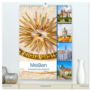 Meißen – bezauberndes Reiseziel (hochwertiger Premium Wandkalender 2024 DIN A2 hoch), Kunstdruck in Hochglanz von Schwarze,  Nina