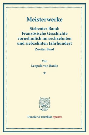 Meisterwerke. von Ranke,  Leopold Von