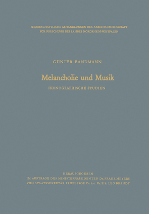 Melancholie und Musik von Bandmann,  Günter