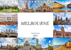 Melbourne Impressionen (Tischkalender 2021 DIN A5 quer) von Meutzner,  Dirk