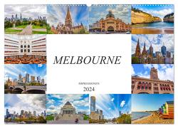 Melbourne Impressionen (Wandkalender 2024 DIN A2 quer), CALVENDO Monatskalender von Meutzner,  Dirk