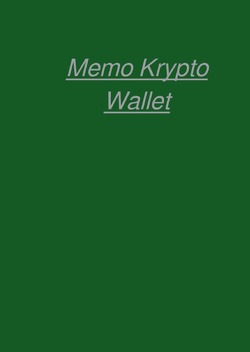 Memo Krypto Wallet von Falk,  Peter