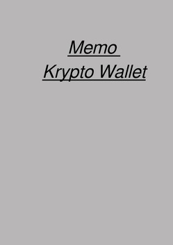 Memo Krypto Wallet von Falk,  Peter