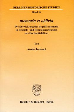 memoria et oblivio. von Iwanami,  Atsuko