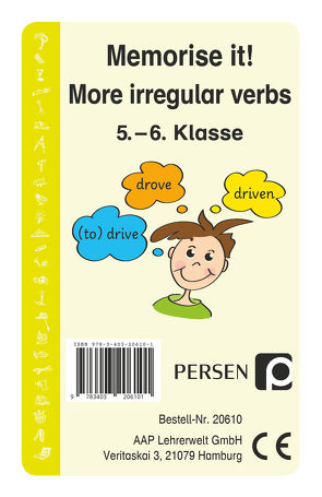 Memorise it! More irregular Verbs von Finkenstein,  Josephine