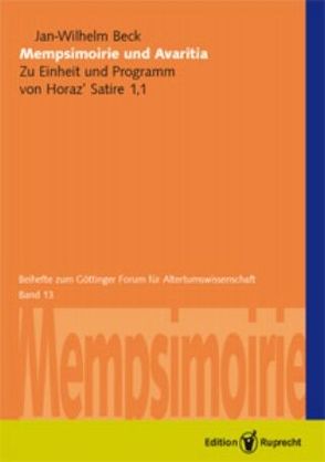 Mempsimoirie und Avaritia von Beck,  Jan-Wilhelm, Döpp,  Siegmar, Radicke,  Jan