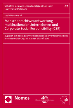 Menschenrechtsverantwortung multinationaler Unternehmen und Corporate Social Responsibility (CSR) von Davarnejad,  Leyla