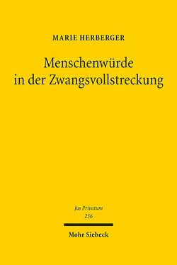 Menschenwürde in der Zwangsvollstreckung von Herberger,  Marie