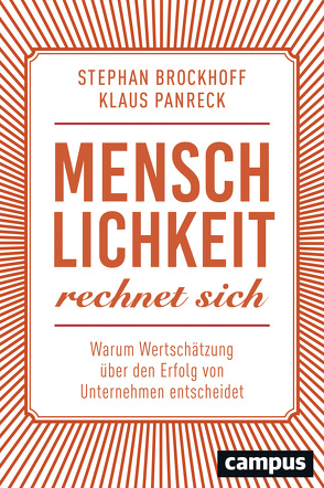 Menschlichkeit rechnet sich von Brockhoff,  Stephan, Panreck,  Klaus