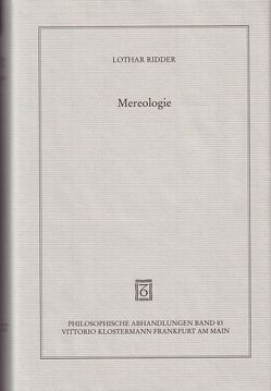 Mereologie von Ridder,  Lothar