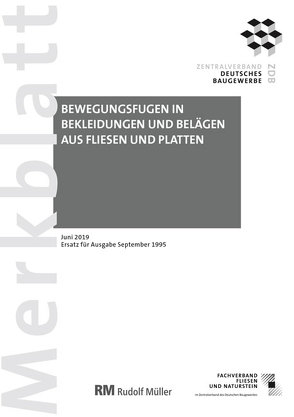 Merkblatt Bewegungsfugen: 2019-08 (PDF) von Voos,  Rudolf