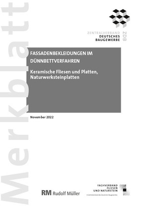 Merkblatt Fassadenbekleidungen im Dünnbettverfahren 2022-11 von Voos,  Rudolf