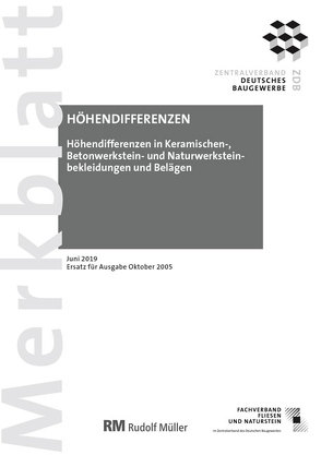 Merkblatt Höhendifferenzen: 2019-08 von Voos,  Rudolf