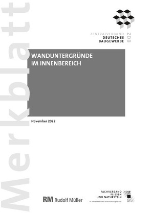 Merkblatt Wanduntergründe im Innenbereich 2022-11 von Voos,  Rudolf