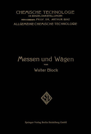 Messen und Wägen von Block,  Walter