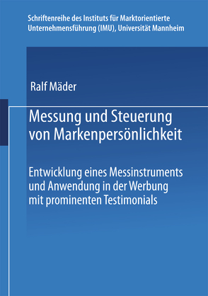 Messung und Steuerung von Markenpersönlichkeit von Mäder,  Ralf