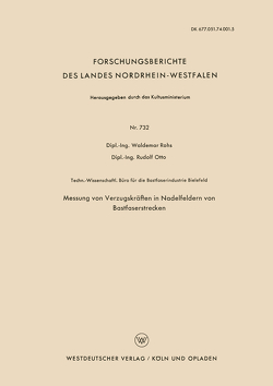 Messung von Verzugskräften in Nadelfeldern von Bastfaserstrecken von Rohs,  Waldemar