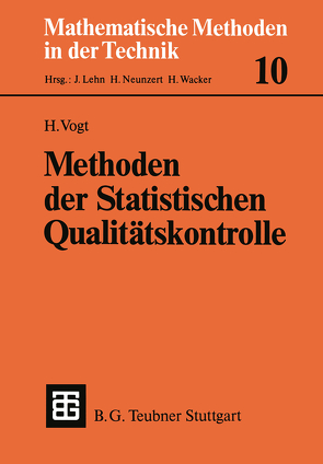 Methoden der Statistischen Qualitätskontrolle von Vogt,  Herbert