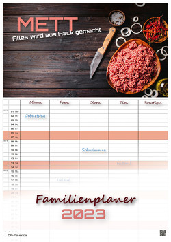 Mettkalender – Alles wird aus Hack gemacht – 2023 – Kalender DIN A3 – (Familienplaner) von GP-Fever.de