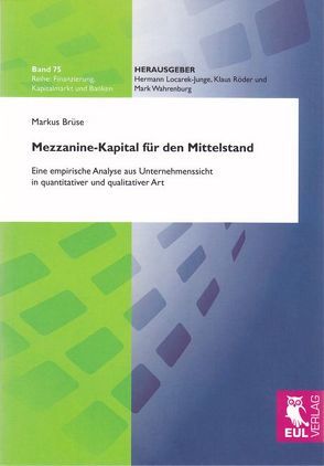 Mezzanine-Kapital für den Mittelstand von Brüse,  Markus