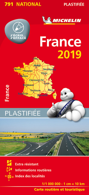 Michelin Frankreich 2019 (plastifiziert)