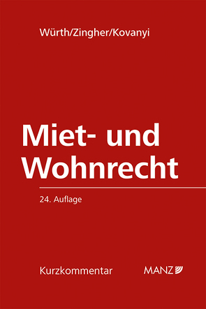 Miet- und Wohnrecht von Etzersdorfer,  Ingmar, Kovanyi,  Peter, Würth,  Helmut, Zingher,  Madeleine