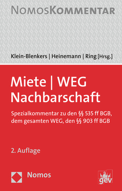 Miete – WEG – Nachbarschaft von Heinemann,  Jörn, Klein-Blenkers,  Friedrich, Ring,  Gerhard