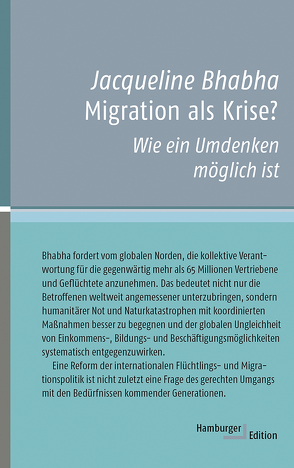 Migration als Krise? von Bhabha,  Jacqueline, Schäfer,  Ursel