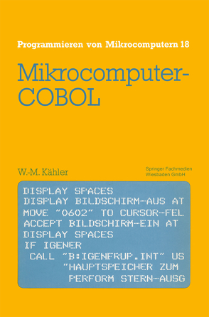 Mikrocomputer-COBOL von Kähler,  Wolf Michael