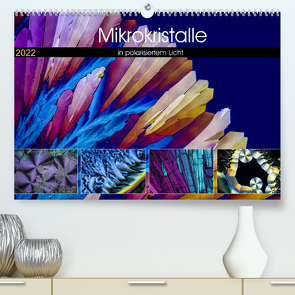 Mikrokristalle in polarisiertem Licht (Premium, hochwertiger DIN A2 Wandkalender 2022, Kunstdruck in Hochglanz) von Becker,  Thomas