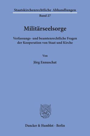 Militärseelsorge. von Ennuschat,  Jörg