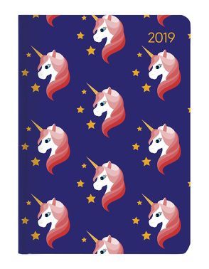 Mini-Buchkalender Style Unicorn 2019 von ALPHA EDITION