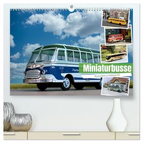 Miniaturbusse (hochwertiger Premium Wandkalender 2024 DIN A2 quer), Kunstdruck in Hochglanz von Huschka,  Klaus-Peter