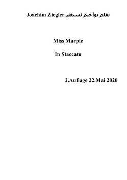 Miss Marple In Staccato von Ziegler,  Joachim