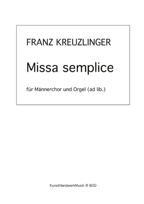 Missa semplice von Kreuzlinger,  Franz