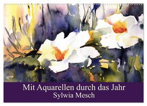 Mit Aquarellen durch das Jahr (Wandkalender 2024 DIN A2 quer), CALVENDO Monatskalender von Mesch,  Sylwia