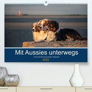 Mit Aussies unterwegs – Die bunte Welt der Australian Shepherds (Premium, hochwertiger DIN A2 Wandkalender 2022, Kunstdruck in Hochglanz) von Mirsberger tierpfoto,  Annett