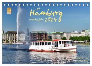 Mit Hamburg durchs Jahr 2024 (Tischkalender 2024 DIN A5 quer), CALVENDO Monatskalender von Ohde,  Christian