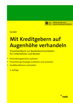 Mit Kreditgebern auf Augenhöhe verhandeln von Sander,  Carl-Dietrich